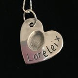 Fingerprint Large Heart Necklace