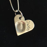 Fingerprint Medium Heart Pendant