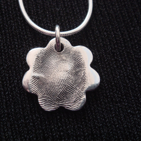 Fingerprint Flower Necklace