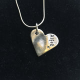 Fingerprint Medium Heart Pendant
