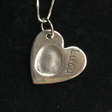 Fingerprint Large Heart Necklace