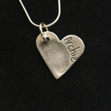 Fingerprint Medium Heart Pendant