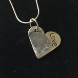 Fingerprint Medium Heart Pendant