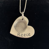 Fingerprint Large Heart Necklace