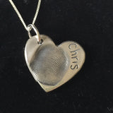Fingerprint Large Heart Necklace