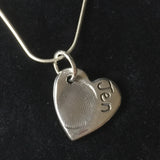Fingerprint Small Heart Necklace