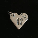 Hand and Foot Heart Charm