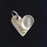 Fingerprint Medium Heart Charm