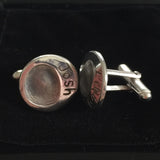 Fingerprint Round Cufflinks