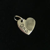 Fingerprint Small Heart Charm