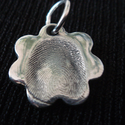 Fingerprint Flower Charm