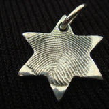 Fingerprint Star Charm