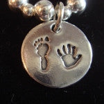 Hand and Foot Round Charm