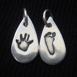 Hand or Foot Teardrop Charm