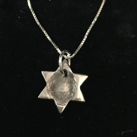 Fingerprint Star Pendant