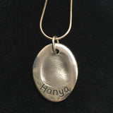 Fingerprint Oval Necklace