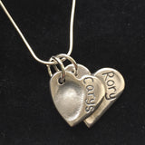 Fingerprint Small & Medium Heart Necklace