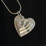 Hands & Feet Triple Heart Pendant