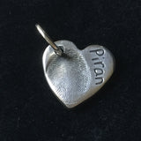 Fingerprint Small Heart Charm