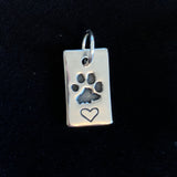 Paw Print Dog Tag