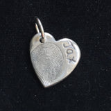 Fingerprint Small Heart Charm