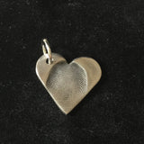 Fingerprint Medium Heart Charm