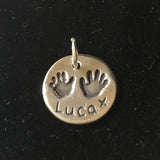 Hand and Foot Round Charm