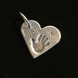 Hand and Foot Heart Charm