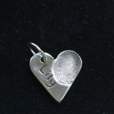 Fingerprint Medium Heart Charm