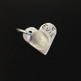 Fingerprint Medium Heart Charm