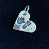 Hand and Foot Heart Charm