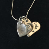 Fingerprint Small & Medium Heart Necklace