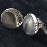 Fingerprint Round Cufflinks