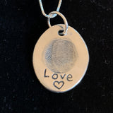 Fingerprint Oval Necklace