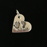 Hand and Foot Heart Charm