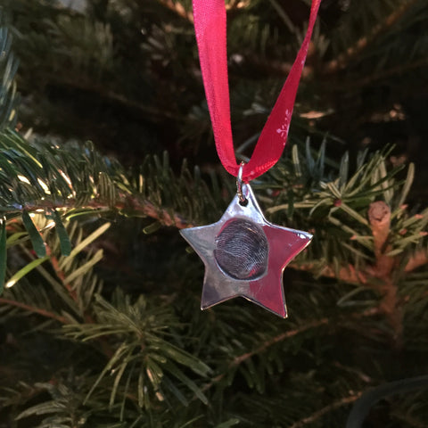 Fingerprint Christmas Star Decoration