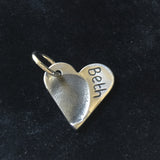 Fingerprint Medium Heart Charm