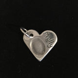 Fingerprint Medium Heart Charm