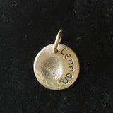 Fingerprint Round Charm