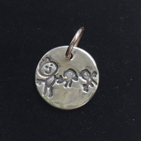 Little Artist Round Charm