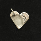 Fingerprint Medium Heart Charm