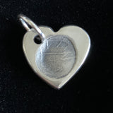 Fingerprint Small Heart Charm