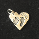 Hand and Foot Heart Charm