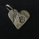 Hand and Foot Heart Charm