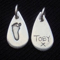 Hand or Foot Teardrop Charm